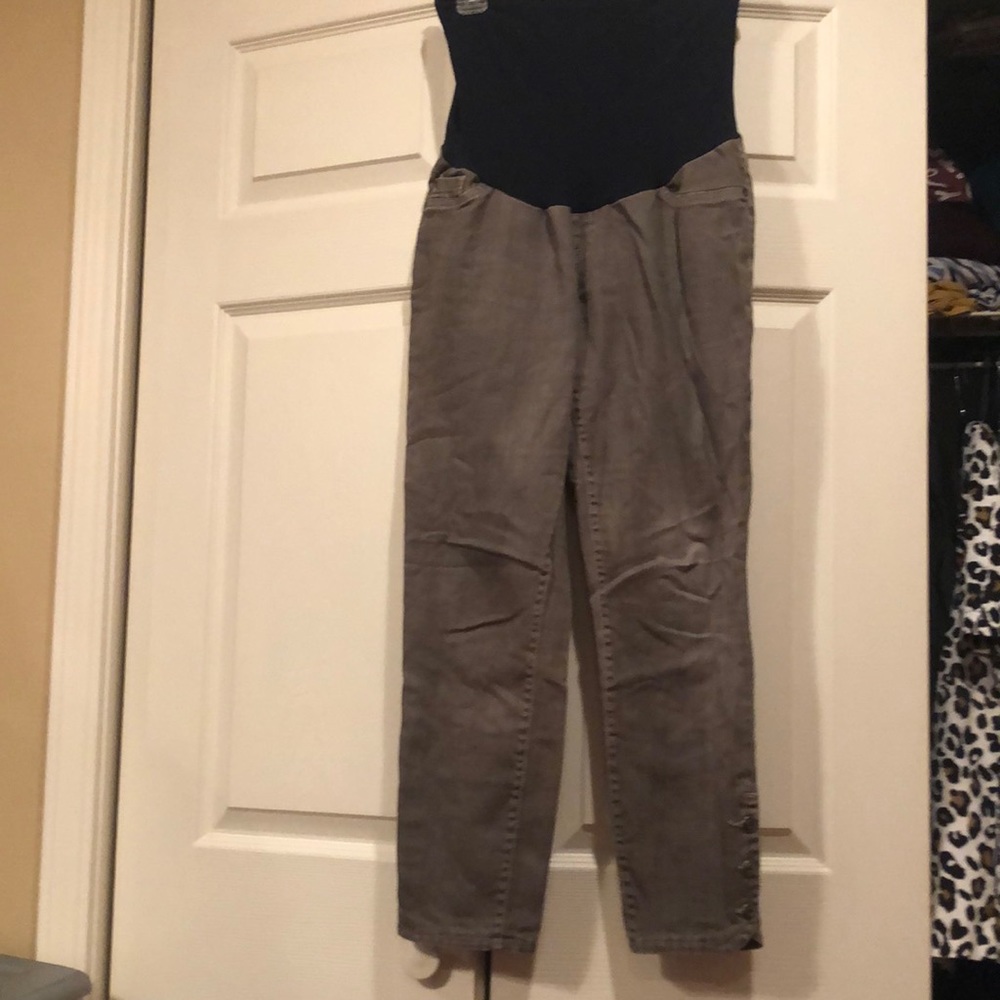 Motherhood Medium Gray Maternity Jeans with Full Tummy Panel